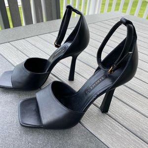 Versace Womens Heel Sandal Black Size 36 (6)